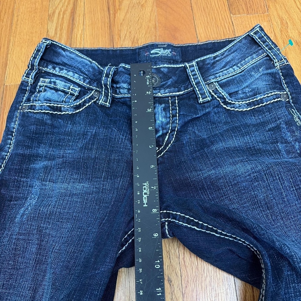Silver Jeans Co Suki Mid Straight Jeans Womens 26x30 Dark Wash Stretch Denim - Picture 7 of 9